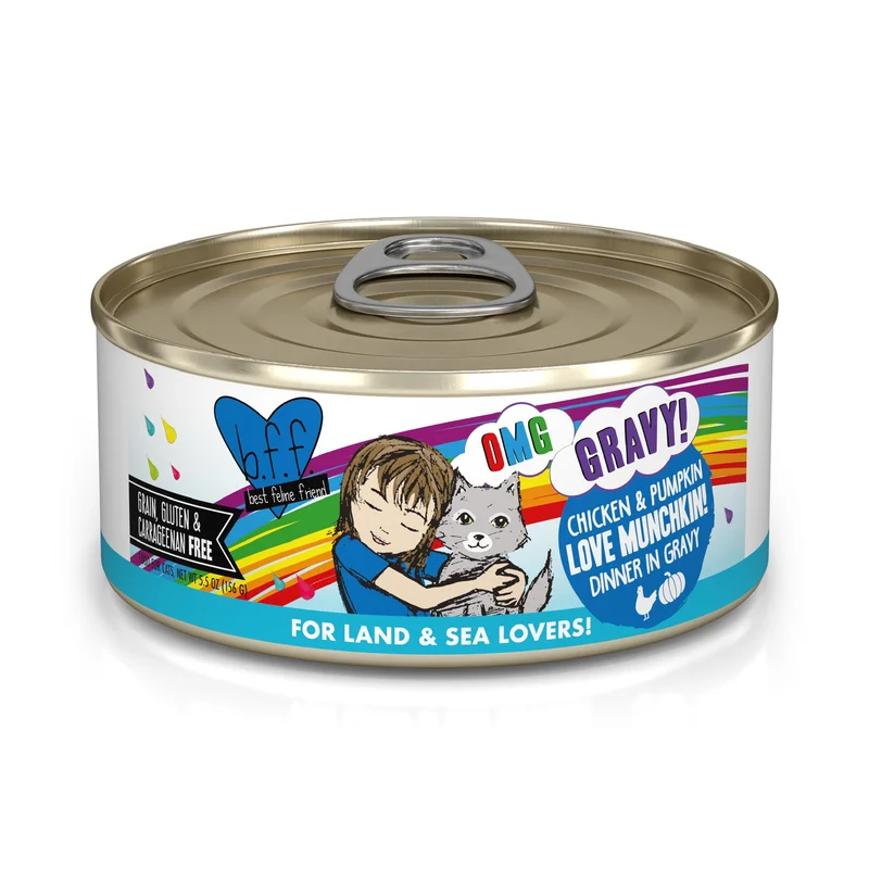 Weruva BFF Oh My Gravy Love Munchkin Grain Free Chicken & Pumpkin in Gravy Canned Cat Food