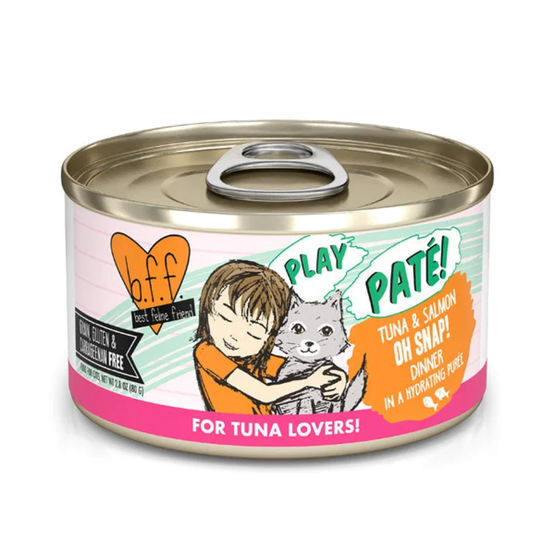 Weruva BFF PLAY Pat Tuna & Salmon Oh Snap! Dinner in a Hydrating Pure Cat Food