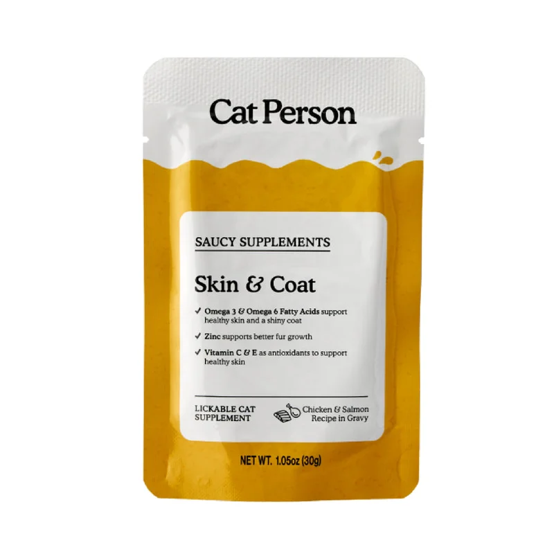 Weruva Cat Person Skin & Coat Supplement Chicken & Salmon Recipe in Gravy