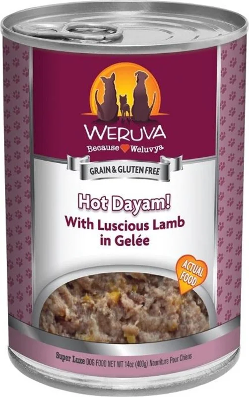 Weruva Hot Dayam! with Luscious Lamb in Gele Canned Dog Food