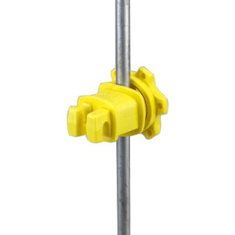WESTERN SCREW-TIGHT ROUND POST INSULATOR YELLOW