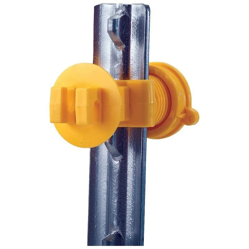 WESTERN SCREW-TIGHT T-POST INSULATOR YELLOW