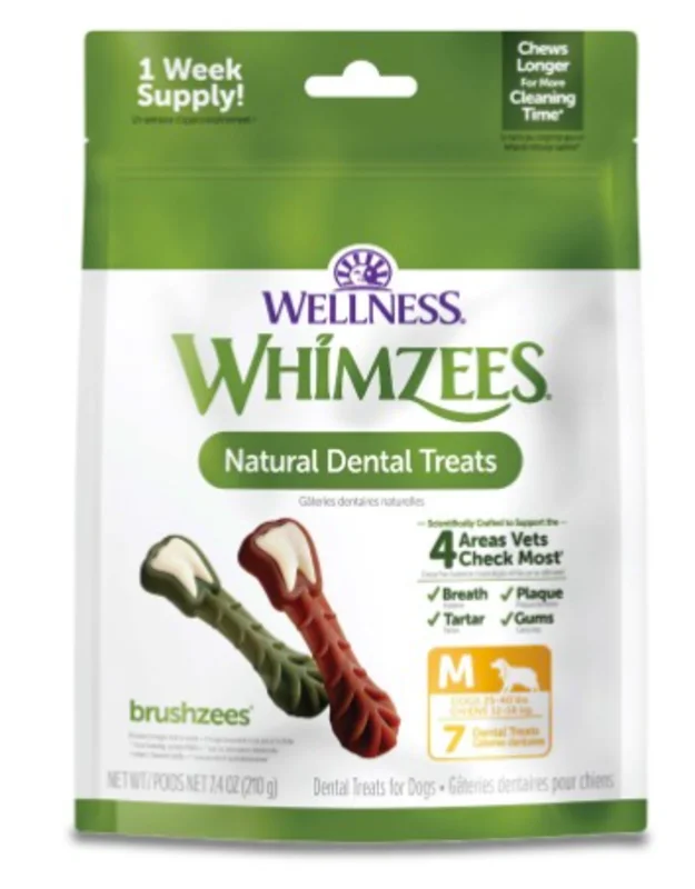 Whimzees Brushzees Dog Dental Treat