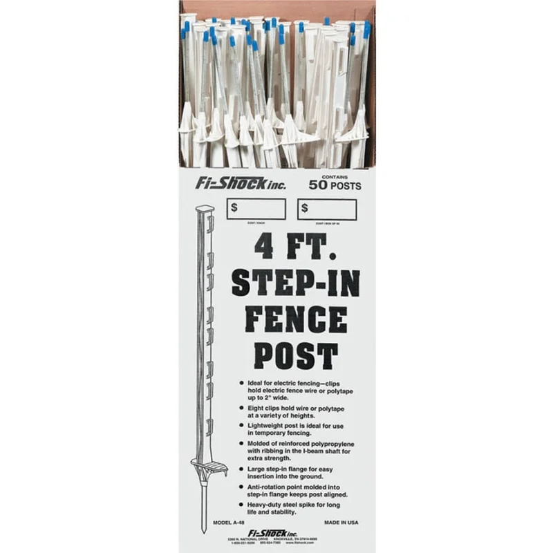 WHITE STEP-IN FENCE POST WHITE