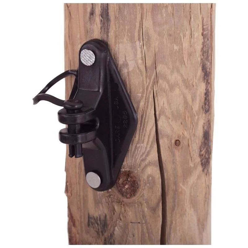 WOOD POST PINLOCK INSULATOR BLACK