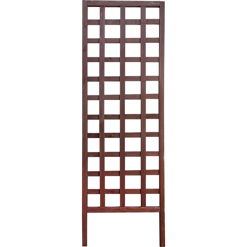 WOOD SQUARE FRAMED TRELLIS BROWN