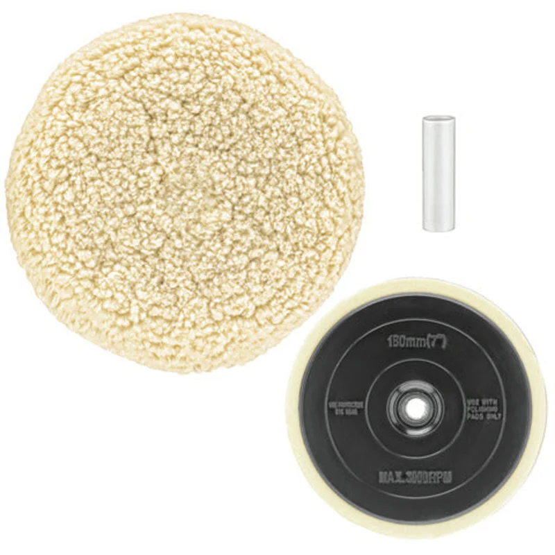 Wool Buffing Pad & Backing Pad 7" Dewalt