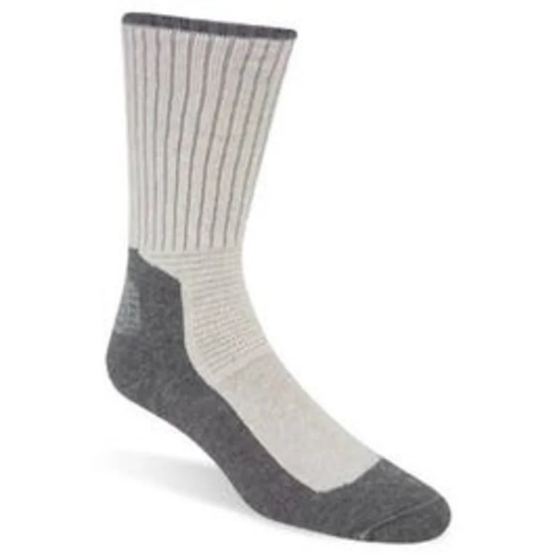 Work Socks, Anti-Microbial, Gray, Men's Large, 2-Pk.