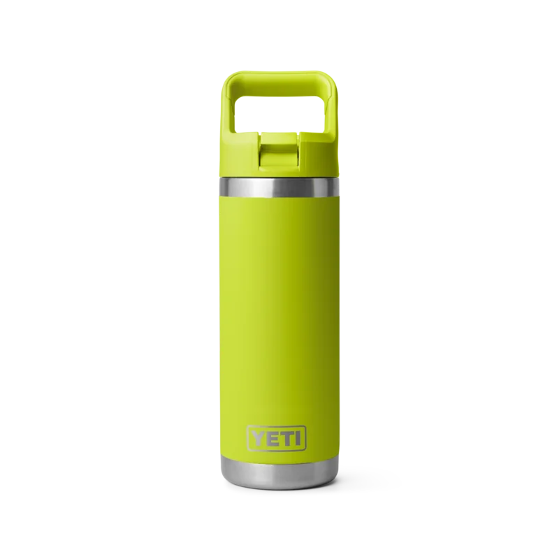 YETI RAMBLER 18 Oz Water Bottle With Color-Matched Straw Cap Rescue Red 18 oz