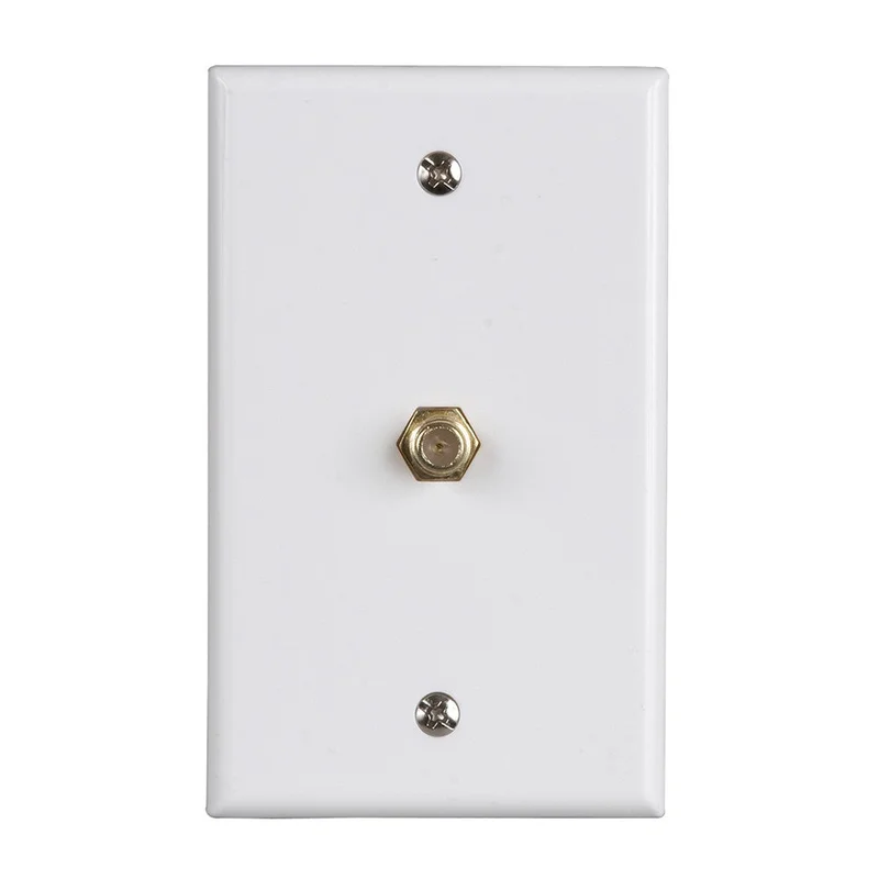 Zenith Coax Wallplate | VW1001WJ1W White