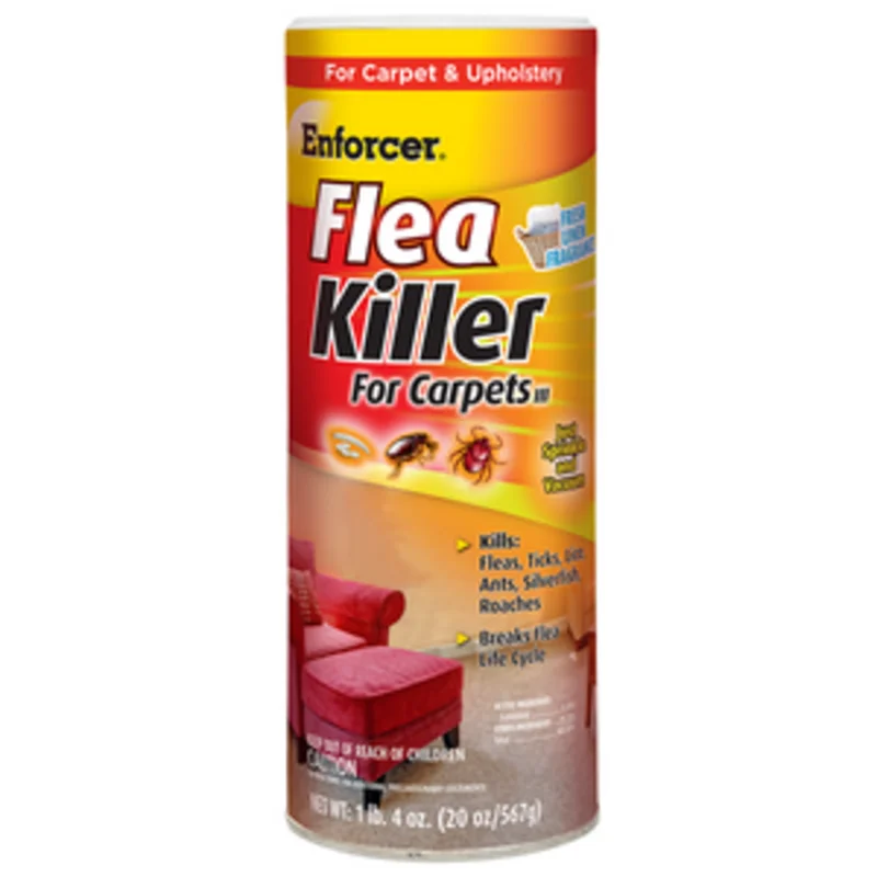Zep Enforcer Fresh Linen Scent Flea Killer For Carpet Powder III, 20 Oz