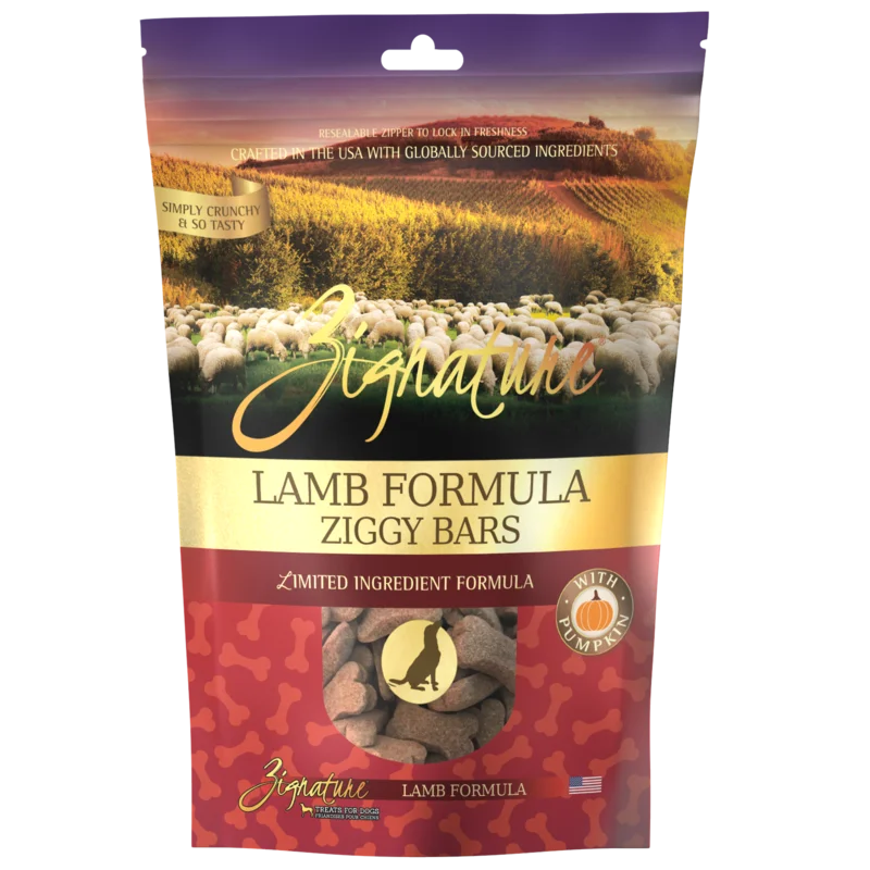 Zignature Ziggy Bars Lamb Formula Dog Treats