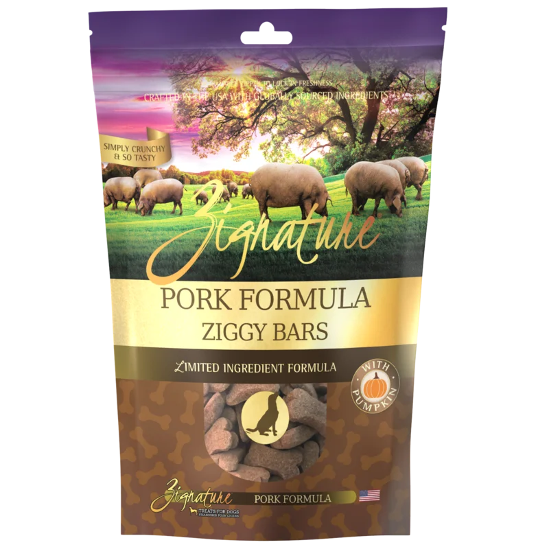 Zignature Ziggy Bars Pork Formula Dog Treats