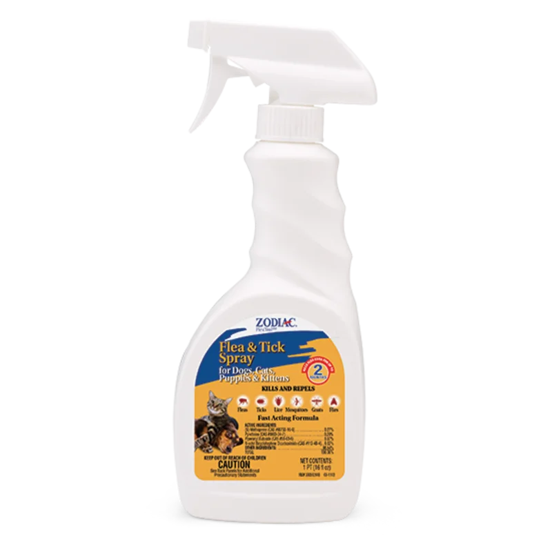 ZODIAC FLEA & TICK SPRAY FOR DOGS, CATS, PUPPIES & KITTENS