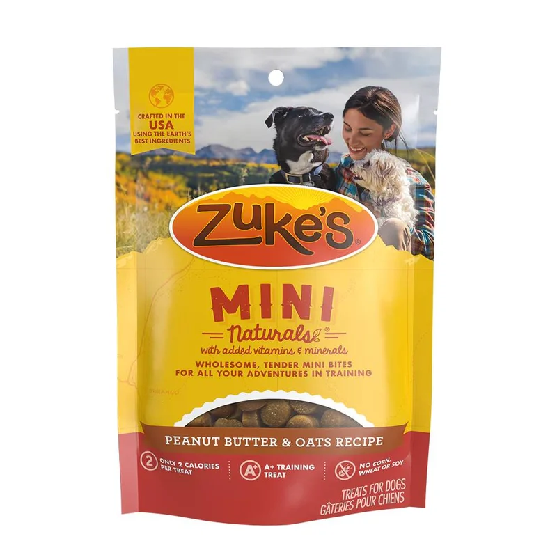Zukes Mini Naturals Peanut Butter & Oats Recipe Dog Treats